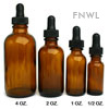 1 oz. Amber Boston Round Bottles with Droppers