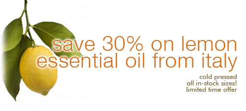 Save 30% On Our Lemon Essential Oil from Italy