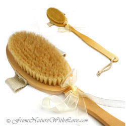 Oval Bath Brush With Removable Handle