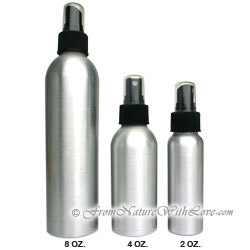 8 oz. Brushed Aluminum Bottle Black Sprayer