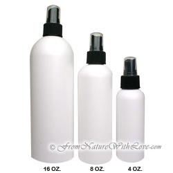 4 oz. HDPE Cosmo Round Bottle With Black Sprayer