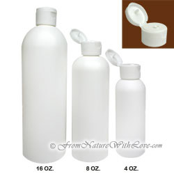 8 oz. HDPE Cosmo Round Bottles With Snap Caps