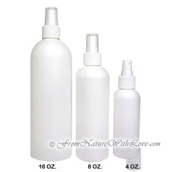4 oz. HDPE Cosmo Round Bottle With White Sprayer