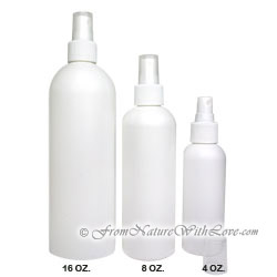 16 oz. HDPE Cosmo Round Bottle With White Sprayer