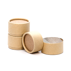 1/2 oz. Brown Paperboard Jar with Flush Fit Lid