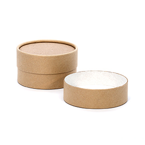 4 oz. Brown Paperboard Jar with Flush Fit Lid