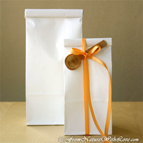 1 lb. White Windowless Tin Tie Bags