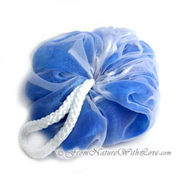 Blue Nylon Shadow Pouf