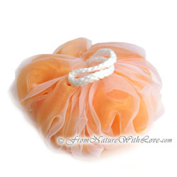 Peach Nylon Shadow Pouf