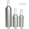 2 oz. Brushed Aluminum Bottle With White Sprayer