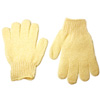 Cream Nylon Bath Gloves