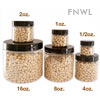 1 oz. Clear PET Jars With Black Caps